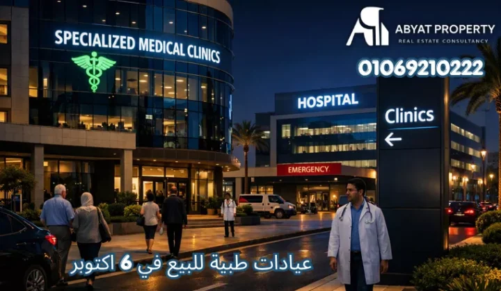 عيادات طبية للبيع في 6 اكتوبر